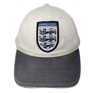England Strapback Hat White One Size Adjustable Colorblock Admiral